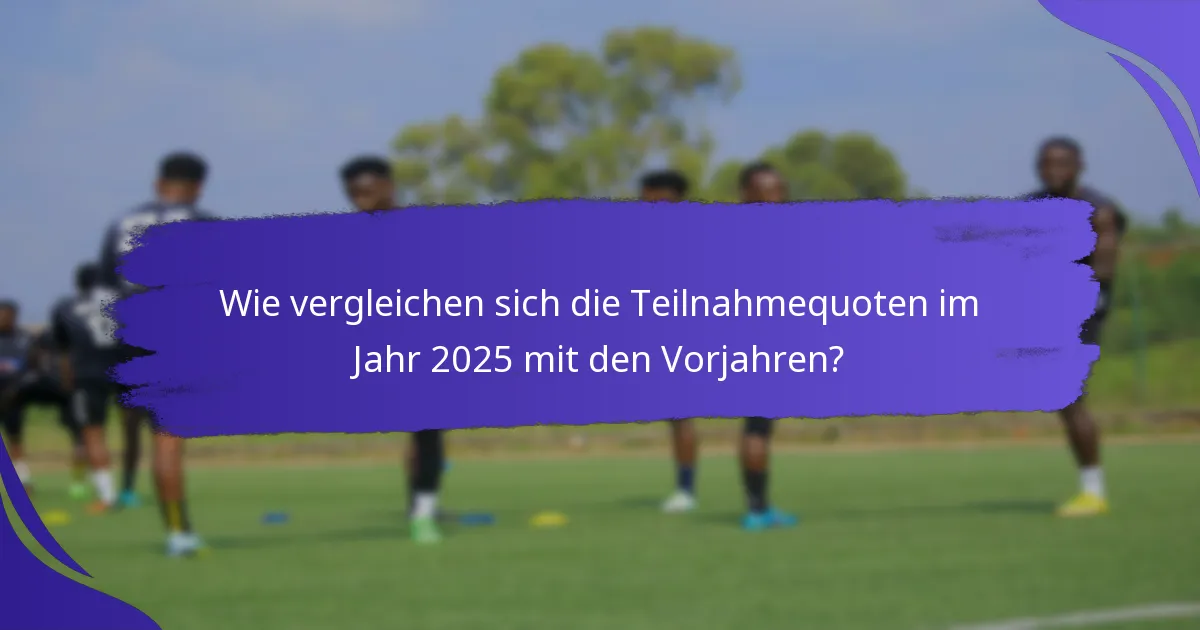 Wie vergleichen sich die Teilnahmequoten im Jahr 2025 mit den Vorjahren?